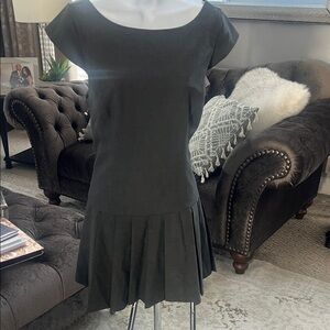 Sunday Best  Pleated Cap-Sleeve Mini Dress